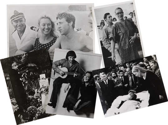 Владимир Высоцкий и Марина Влади. Пять фотографий. ~18 * 13 см (3 шт.); 18,5 * 12,5 см; 18,5 * 24 см